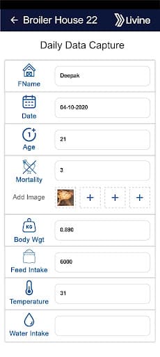 Mobile app to monitor Broiler farm data